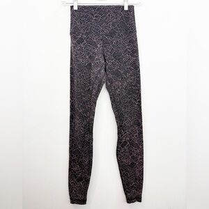 Lululemon Align Leggings Lacescape Spanish Rose Black Size 4